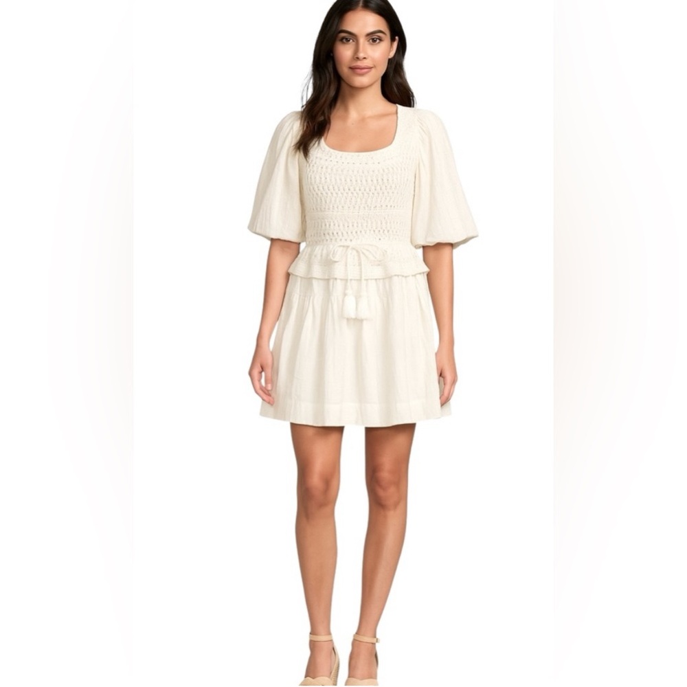 A loves A White Crochet Dress